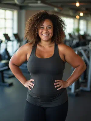 Woman smiling in activewear